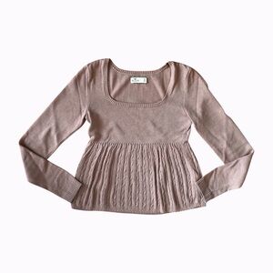 Hollister Brown Babydoll Sweater